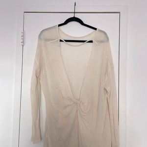 open-back long sleeve shirt